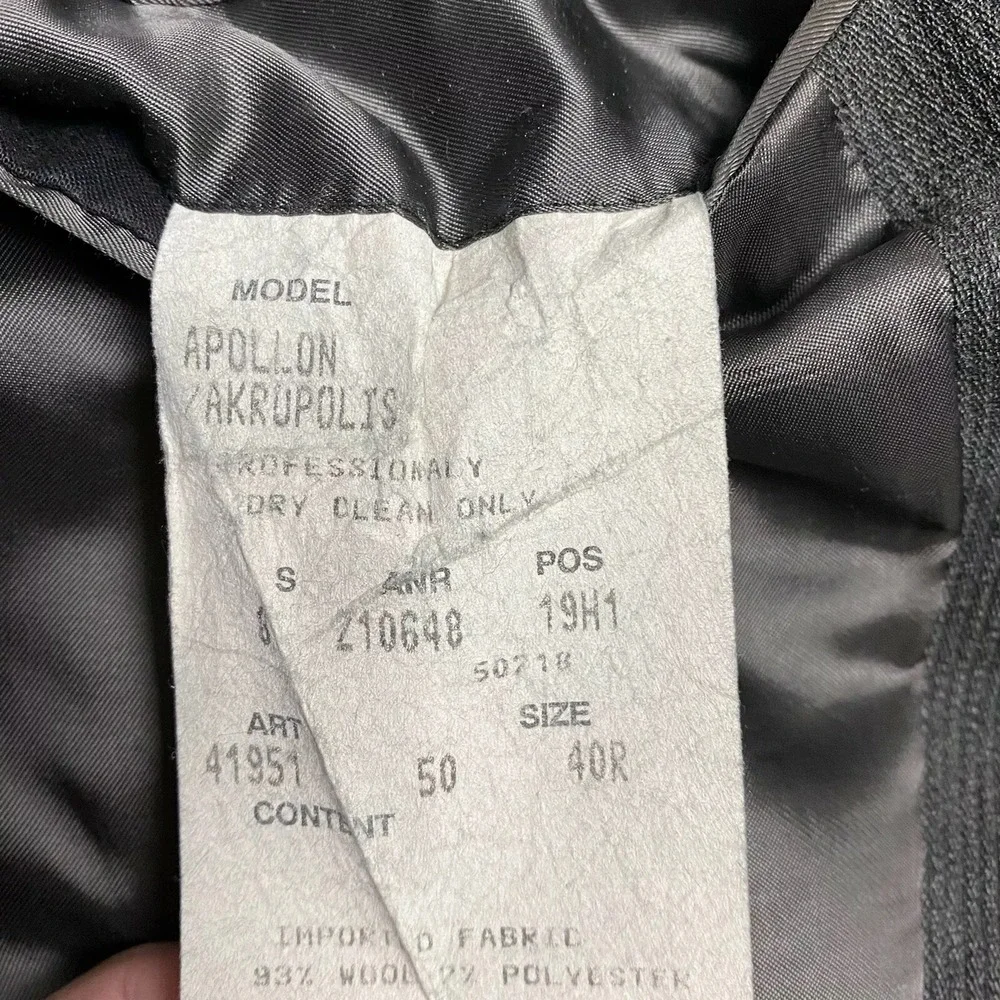 Hugo Boss Blazer Mens 40R Gray‎ Apollon Akropolis Wool Blend 2 Button Sport Coat